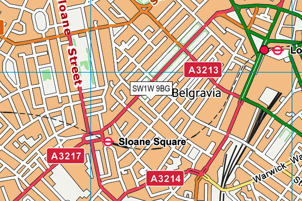 SW1W 9BG map - OS VectorMap District (Ordnance Survey)