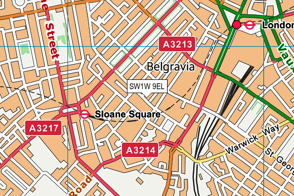 SW1W 9EL map - OS VectorMap District (Ordnance Survey)