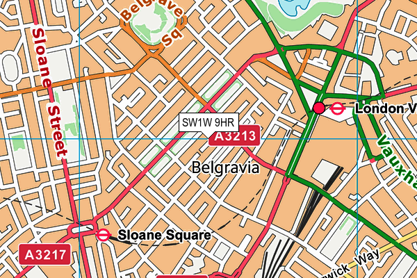 SW1W 9HR map - OS VectorMap District (Ordnance Survey)