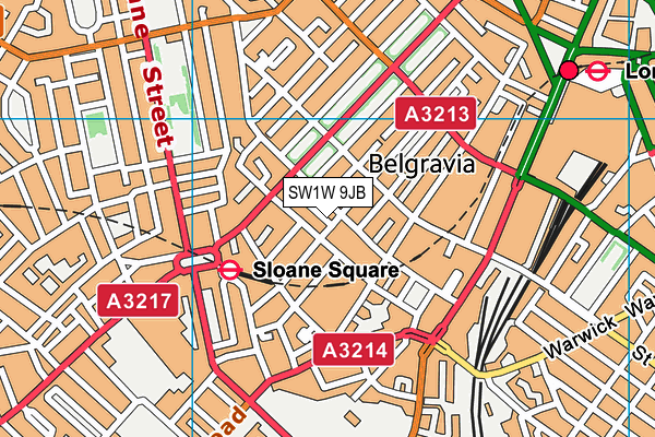 SW1W 9JB map - OS VectorMap District (Ordnance Survey)