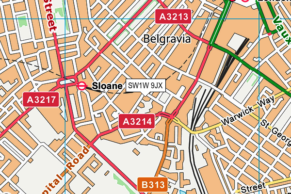 SW1W 9JX map - OS VectorMap District (Ordnance Survey)