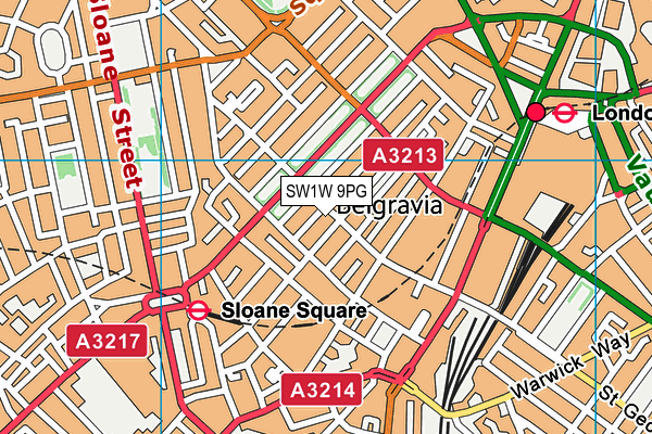SW1W 9PG map - OS VectorMap District (Ordnance Survey)