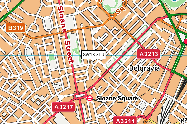SW1X 8LU map - OS VectorMap District (Ordnance Survey)