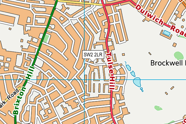 SW2 2LR map - OS VectorMap District (Ordnance Survey)