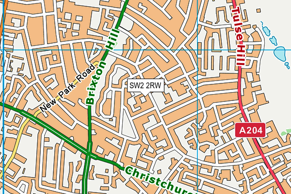 Holmewood Nursery School map (SW2 2RW) - OS VectorMap District (Ordnance Survey)