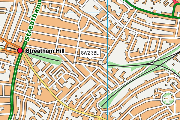 SW2 3BL map - OS VectorMap District (Ordnance Survey)