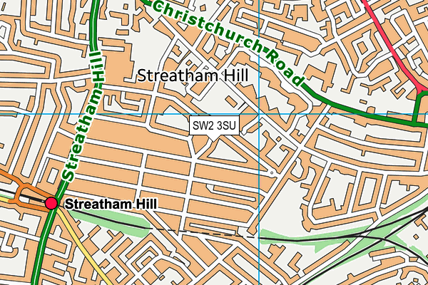 SW2 3SU map - OS VectorMap District (Ordnance Survey)