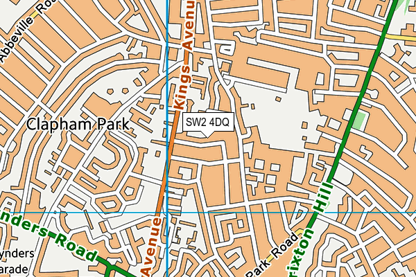 SW2 4DQ map - OS VectorMap District (Ordnance Survey)