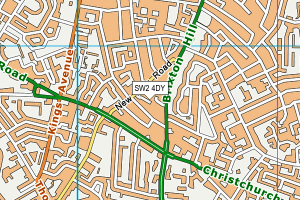 SW2 4DY map - OS VectorMap District (Ordnance Survey)