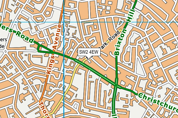 SW2 4EW map - OS VectorMap District (Ordnance Survey)