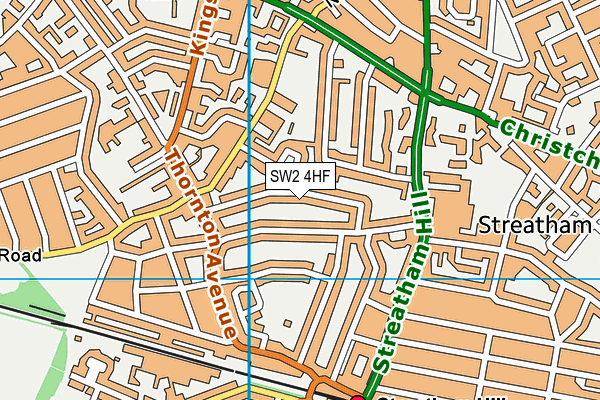 SW2 4HF map - OS VectorMap District (Ordnance Survey)