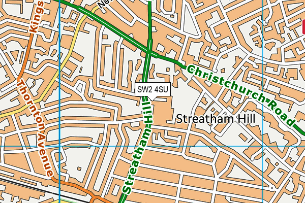 SW2 4SU map - OS VectorMap District (Ordnance Survey)