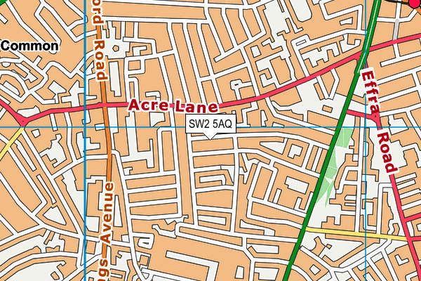 SW2 5AQ map - OS VectorMap District (Ordnance Survey)