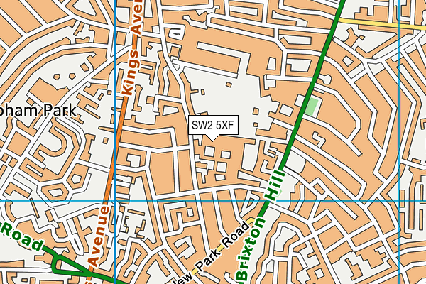 Hmp Brixton map (SW2 5XF) - OS VectorMap District (Ordnance Survey)