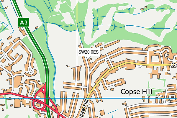 SW20 0ES map - OS VectorMap District (Ordnance Survey)