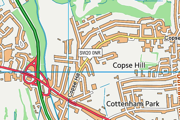 SW20 0NR map - OS VectorMap District (Ordnance Survey)