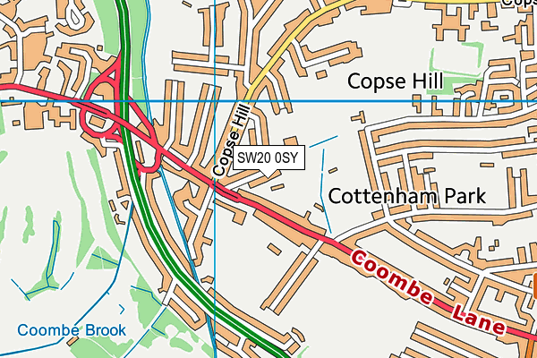 SW20 0SY map - OS VectorMap District (Ordnance Survey)