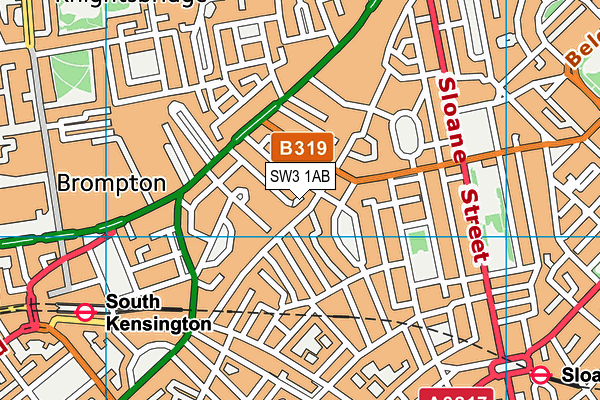 SW3 1AB map - OS VectorMap District (Ordnance Survey)