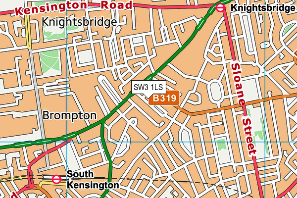 SW3 1LS map - OS VectorMap District (Ordnance Survey)