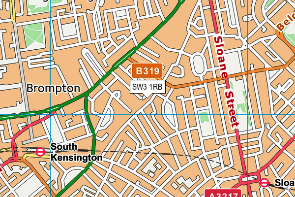 SW3 1RB map - OS VectorMap District (Ordnance Survey)