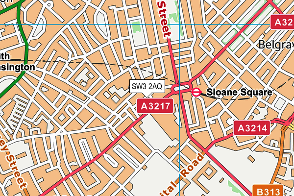 SW3 2AQ map - OS VectorMap District (Ordnance Survey)
