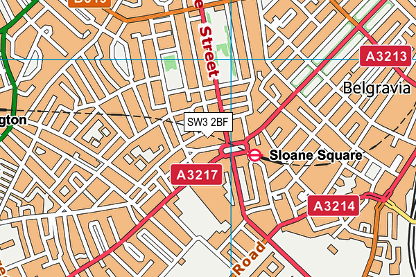 SW3 2BF map - OS VectorMap District (Ordnance Survey)