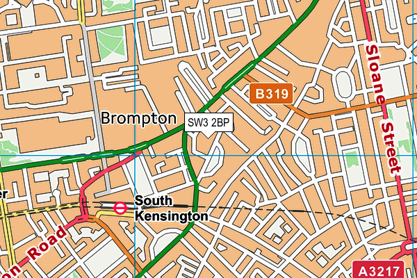 SW3 2BP map - OS VectorMap District (Ordnance Survey)