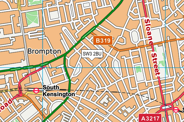 SW3 2BU map - OS VectorMap District (Ordnance Survey)