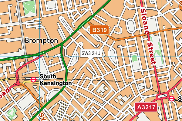 SW3 2HU map - OS VectorMap District (Ordnance Survey)