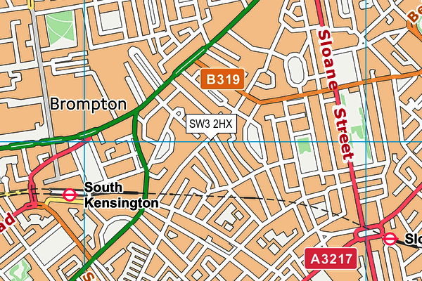 SW3 2HX map - OS VectorMap District (Ordnance Survey)