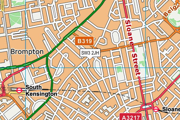 SW3 2JH map - OS VectorMap District (Ordnance Survey)