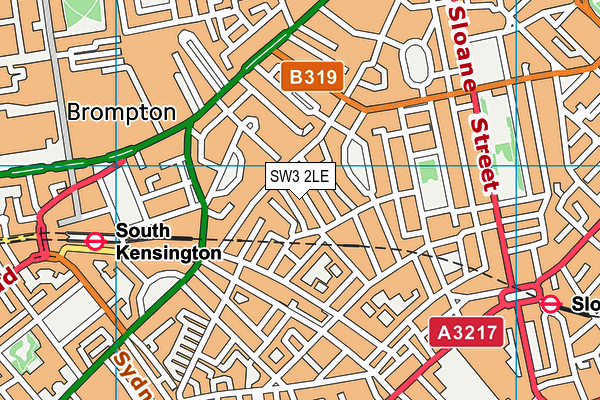 SW3 2LE map - OS VectorMap District (Ordnance Survey)