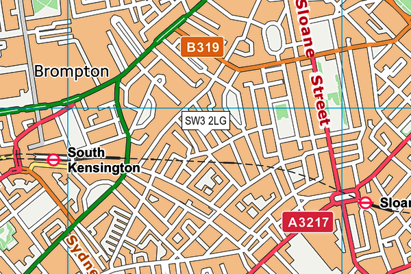 SW3 2LG map - OS VectorMap District (Ordnance Survey)