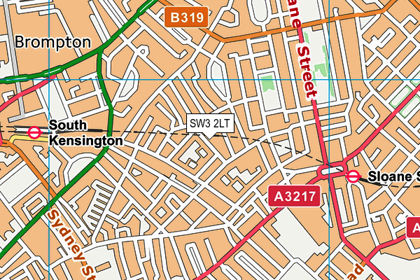 SW3 2LT map - OS VectorMap District (Ordnance Survey)