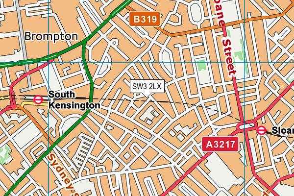 SW3 2LX map - OS VectorMap District (Ordnance Survey)