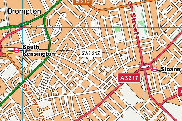 SW3 2NZ map - OS VectorMap District (Ordnance Survey)