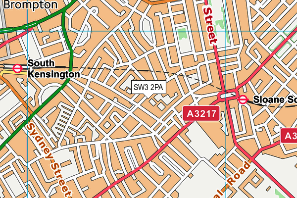 SW3 2PA map - OS VectorMap District (Ordnance Survey)