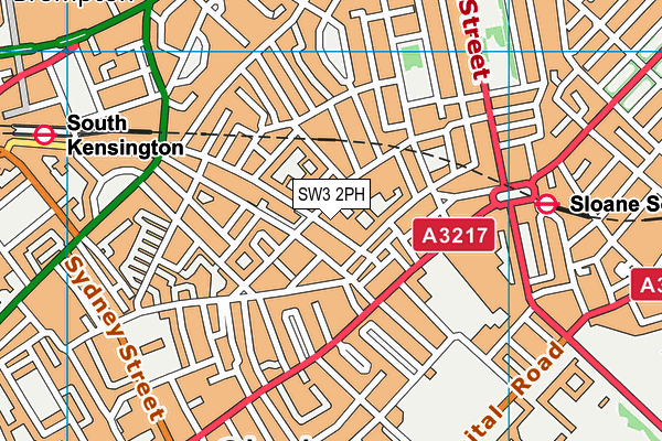SW3 2PH map - OS VectorMap District (Ordnance Survey)
