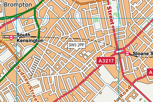 SW3 2PP map - OS VectorMap District (Ordnance Survey)