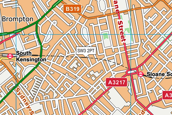 SW3 2PT map - OS VectorMap District (Ordnance Survey)