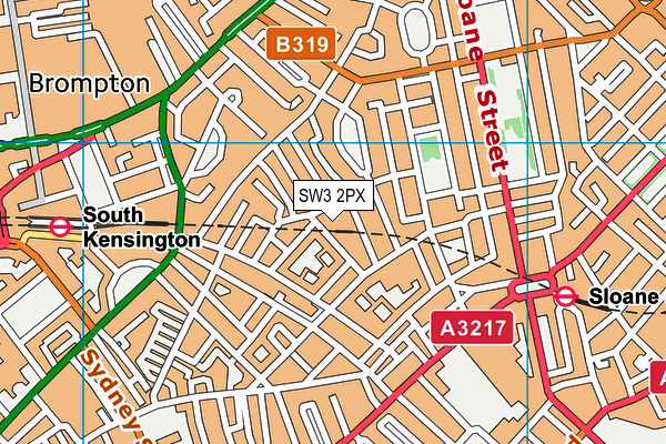 SW3 2PX map - OS VectorMap District (Ordnance Survey)