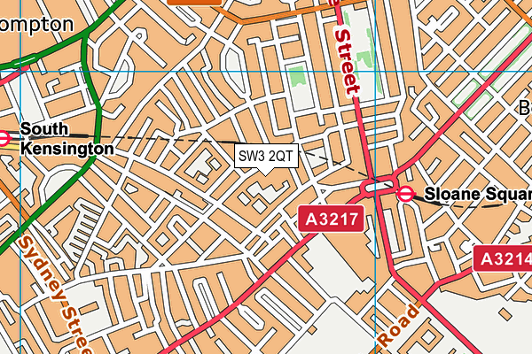 SW3 2QT map - OS VectorMap District (Ordnance Survey)