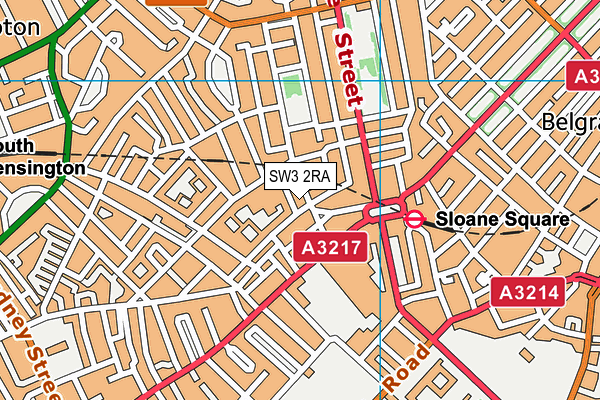 SW3 2RA map - OS VectorMap District (Ordnance Survey)