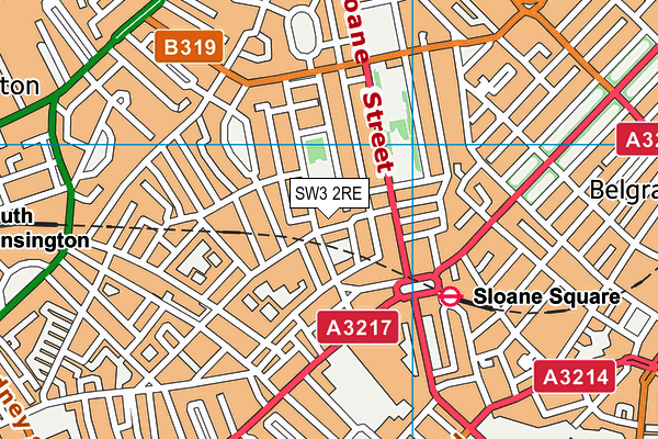 SW3 2RE map - OS VectorMap District (Ordnance Survey)