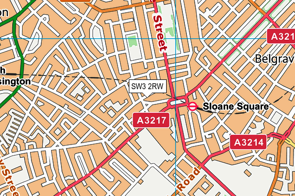 SW3 2RW map - OS VectorMap District (Ordnance Survey)