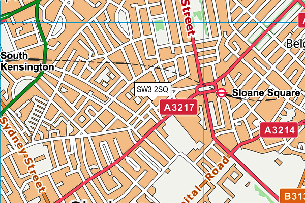 SW3 2SQ map - OS VectorMap District (Ordnance Survey)