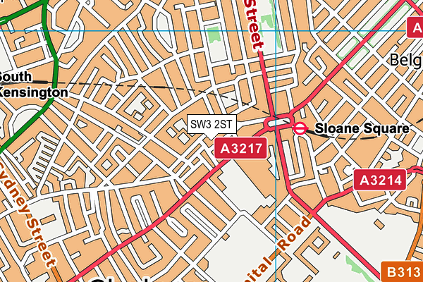 SW3 2ST map - OS VectorMap District (Ordnance Survey)