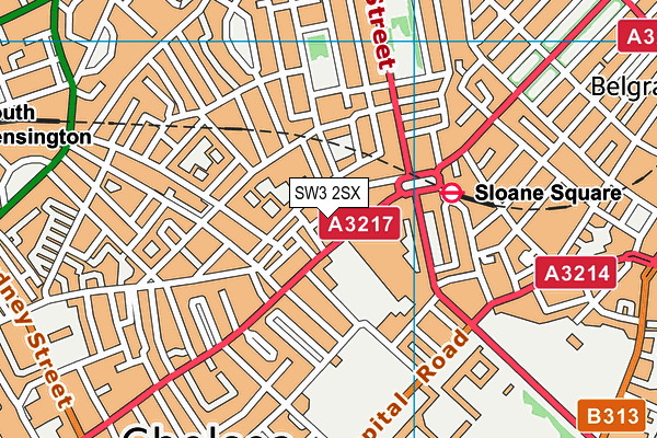 SW3 2SX map - OS VectorMap District (Ordnance Survey)