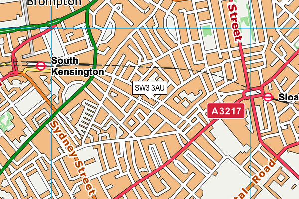 SW3 3AU map - OS VectorMap District (Ordnance Survey)