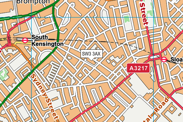 SW3 3AX map - OS VectorMap District (Ordnance Survey)